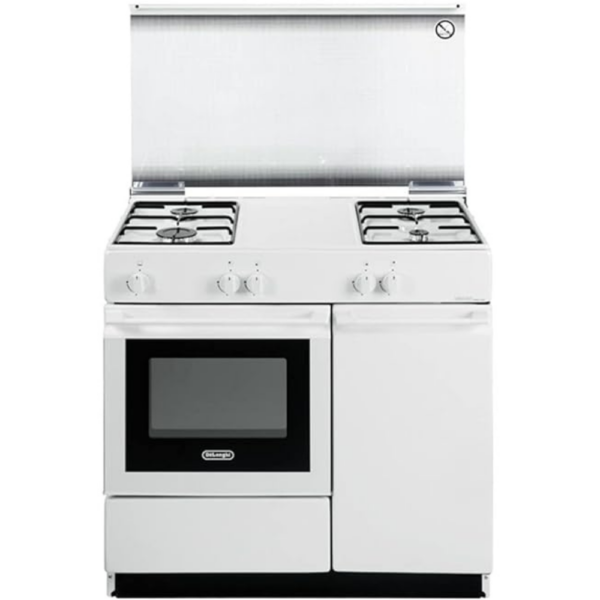 Cucina a Gas DE LONGHI SGW-854N – 4 Fuochi e Forno a Gas, Colore Bianco