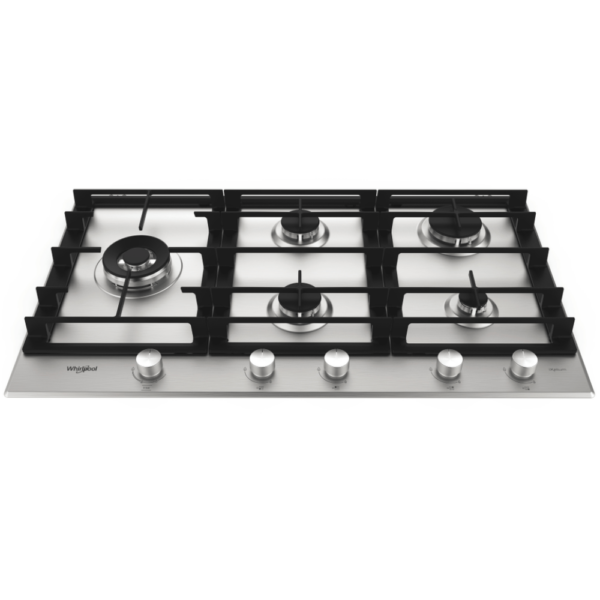WHIRLPOOL Piano Cottura da Incasso a Gas  GMW9522/IXL 5 Fuochi Inox iXelium 90 cm – Griglie in Ghisa