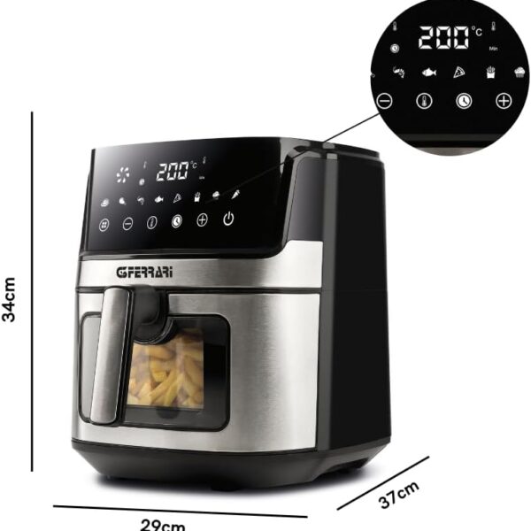 Friggitrice ad Aria FERRARI G10167 – 6,5 L, Digitale, Colore Nero