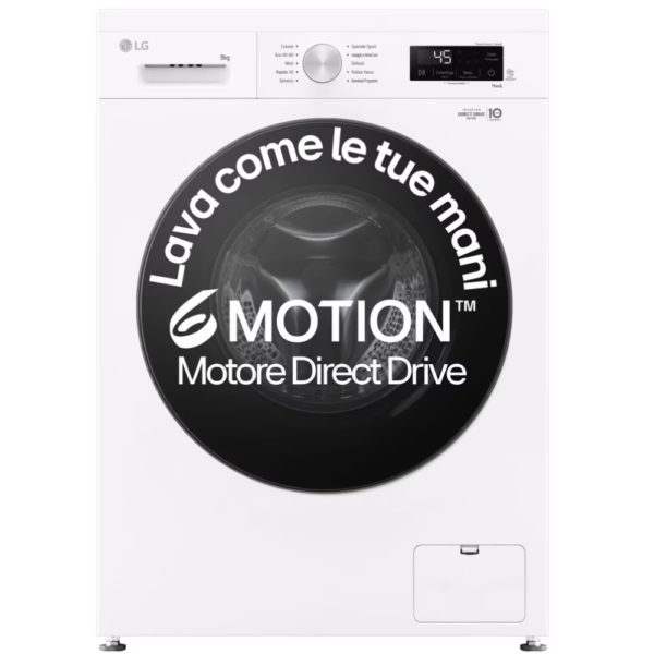 Lavatrice LG 9 kg F4NX1009NWB - 1400 giri, Wi-Fi, Classe Energetica A