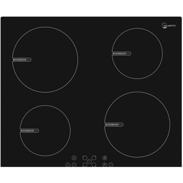 Piano Cottura A Induzione ATLANTIC ATVIFCT.13PM – 60 cm, Colore Nero