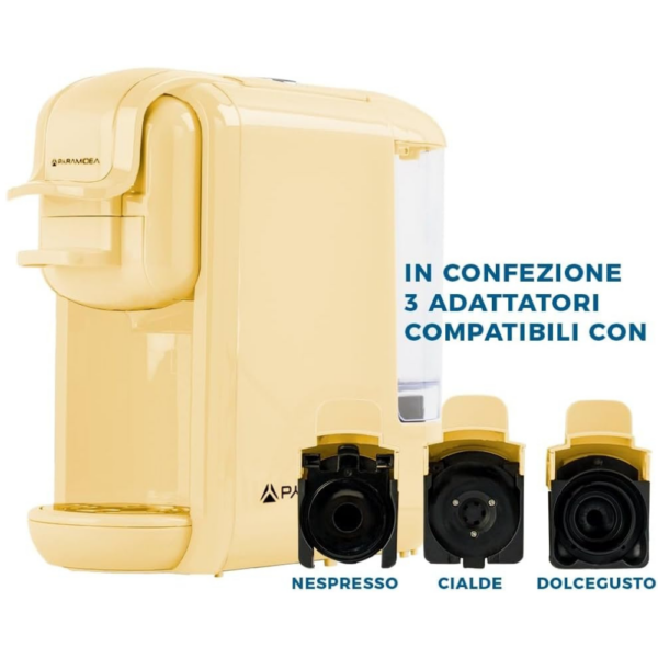 Macchina per Caffè Automatica PYRAMIDEA ICP31N – 3 in 1, Nespresso, Dolcegusto e Cialde, 0,6 L